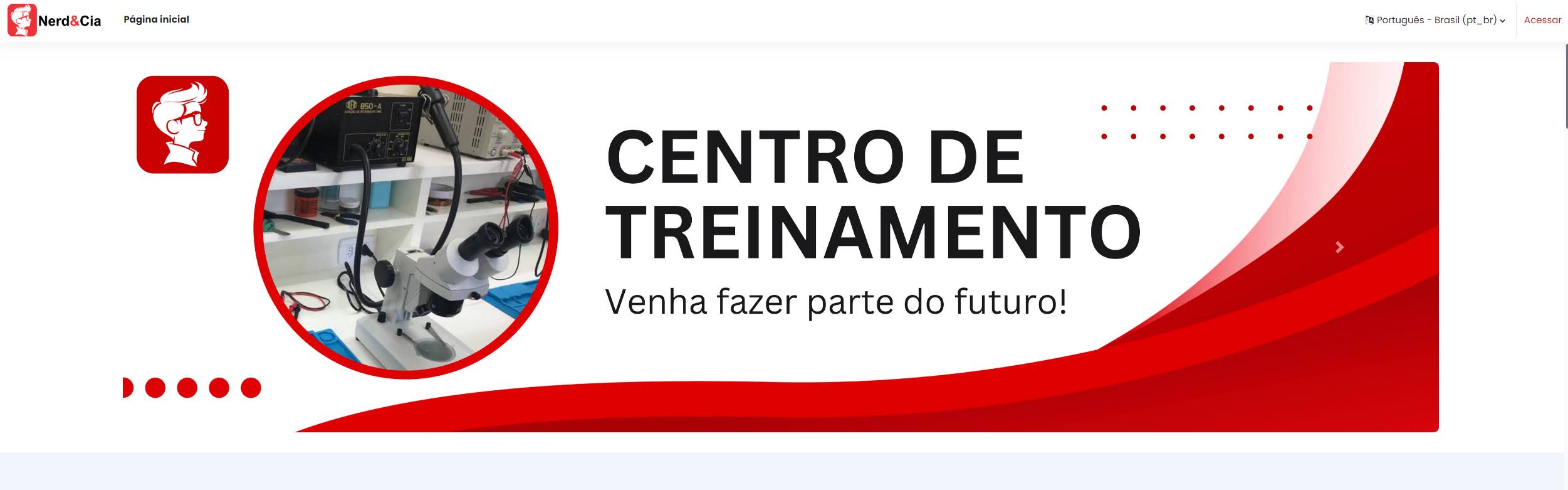 Site de treinamentos do Nerd&Cia